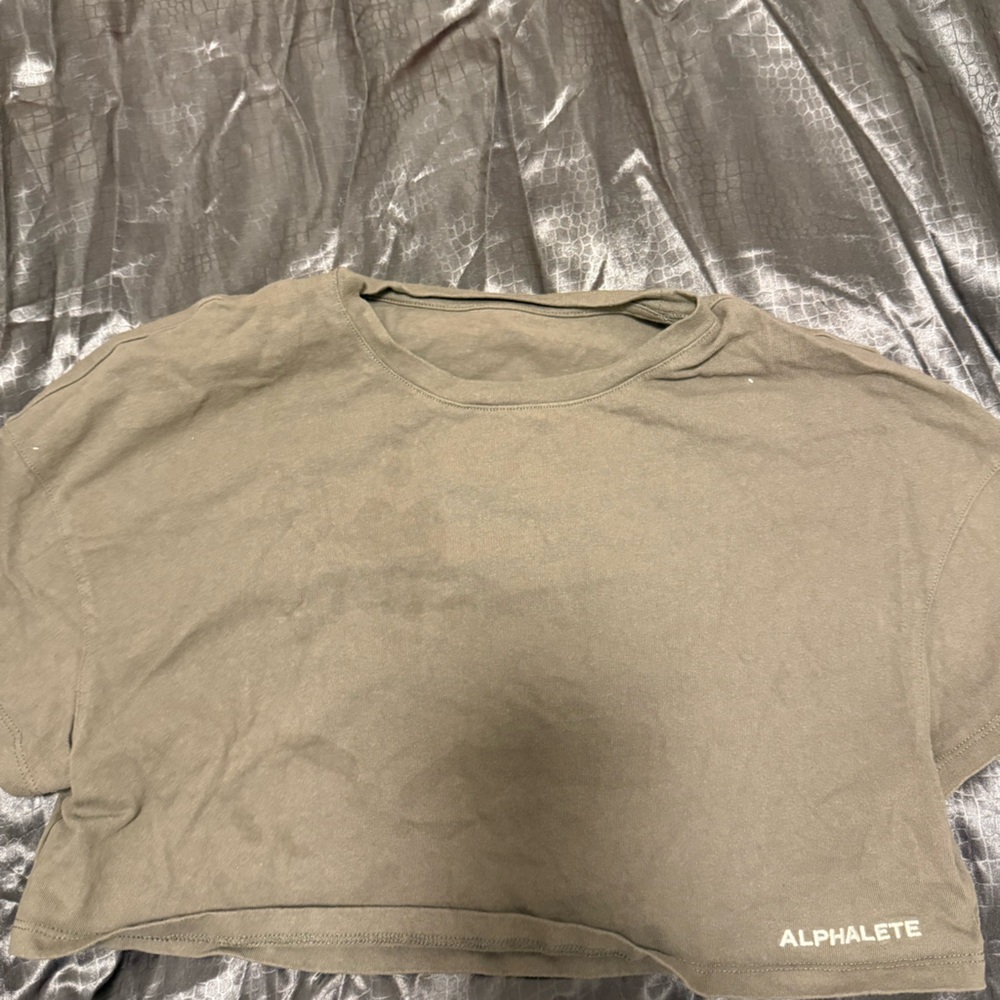 Alphalete Olive Green Crop Top
